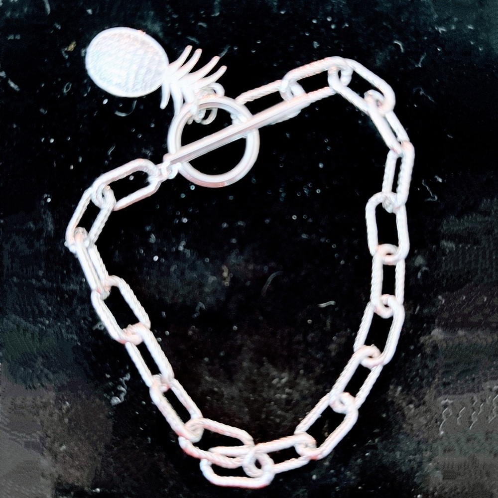 Silver Chain Bracelet with Pineapple charm